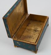 A fine Japanese lacquer inro (incomplete), together with a Japanese cloisonne box (damaged), Meiji Period, (2 items), the box 16cm wide - 5