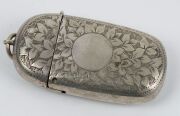 Four antique silver match vestas, 19th and early 20th century, ​​​​​​​the largest 5.5cm high, 92 grams total - 2