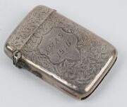 Four antique silver match vestas, 19th and early 20th century, ​​​​​​​the largest 5.5cm high, 92 grams total - 4