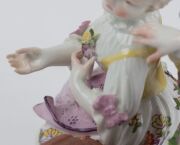 MEISSEN "The Lottery Game" important antique German porcelain figural group, by J.J. KAENDLER, circa 1760, blue crossed swords mark to base, ​​​​​​​14.5cm high - 7