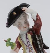 MEISSEN "The Lottery Game" important antique German porcelain figural group, by J.J. KAENDLER, circa 1760, blue crossed swords mark to base, ​​​​​​​14.5cm high - 10