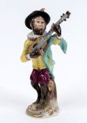 VOLKSTEDT "MONKEY BAND" 11 piece German porcelain ensemble, 20th century, blue factory mark to bases, the largest 16cm high - 7