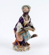 VOLKSTEDT "MONKEY BAND" 11 piece German porcelain ensemble, 20th century, blue factory mark to bases, the largest 16cm high - 9