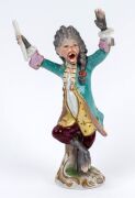 VOLKSTEDT "MONKEY BAND" 11 piece German porcelain ensemble, 20th century, blue factory mark to bases, the largest 16cm high - 10