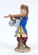 "MONKEY BAND" group of ten assorted German porcelain statues plus a music stand, various factories, predominantly MEISSEN, 19th/20th century, (11 items), ​​​​​​​the largest 15.5cm high - 4