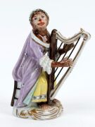 "MONKEY BAND" group of ten assorted German porcelain statues plus a music stand, various factories, predominantly MEISSEN, 19th/20th century, (11 items), ​​​​​​​the largest 15.5cm high - 5