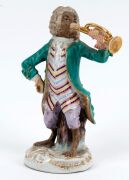 "MONKEY BAND" group of ten assorted German porcelain statues plus a music stand, various factories, predominantly MEISSEN, 19th/20th century, (11 items), ​​​​​​​the largest 15.5cm high - 8