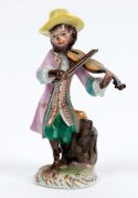 "MONKEY BAND" group of ten assorted German porcelain statues plus a music stand, various factories, predominantly MEISSEN, 19th/20th century, (11 items), ​​​​​​​the largest 15.5cm high - 9