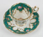 Assorted antique porcelain tea ware, statue, plates, dishes and basket vase (A/F), 19th century,  the floral platter 39cm wide - 2