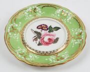 Assorted antique porcelain tea ware, statue, plates, dishes and basket vase (A/F), 19th century,  the floral platter 39cm wide - 4