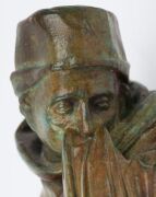 JEAN-JACQUES KURANDY&nbsp;"Monk Crying" cast bronze statue, signed near base, ​​​​​​​37cm high - 6