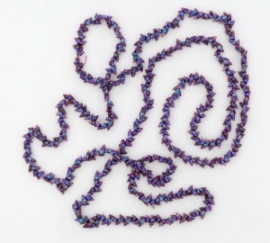 A Tasmanian Mariner shell bead necklace, 170cm long