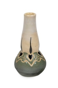 MARGUERITE MAHOOD pottery vase with incised and painted decoration, incised "M. Mahood", 12cm high