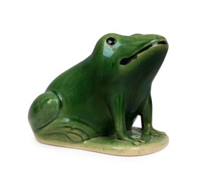 BENDIGO POTTERY Waverley Ware frog, circa 1930s, 14cm high