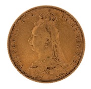 GOLD SOVEREIGN, 1893, Melbourne mint, with crowned Queen Victoria, 7.98 grams - 2