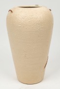 BERYL ARMSTRONG pottery vase with applied rose decoration, inscribed in pencil on the base "Beryl Armstrong", ​​​​​​​30.5cm high - 3