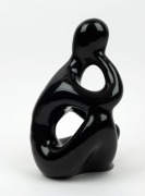 ELLIS "Thinker" statue glazed in black, ​​​​​​​25cm high - 2