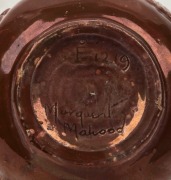 MARGUERITE MAHOOD&nbsp;floral pottery vase with bronze glaze, incised Marguerite Mahood", ​​​​​​​6cm high, 9.5cm wide - 4