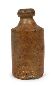 THOMAS FIELD (Sydney), antique pottery ginger beer bottle, ​​​​​​​impressed "T. FIELD POTTERY, SYDNEY", 16cm high