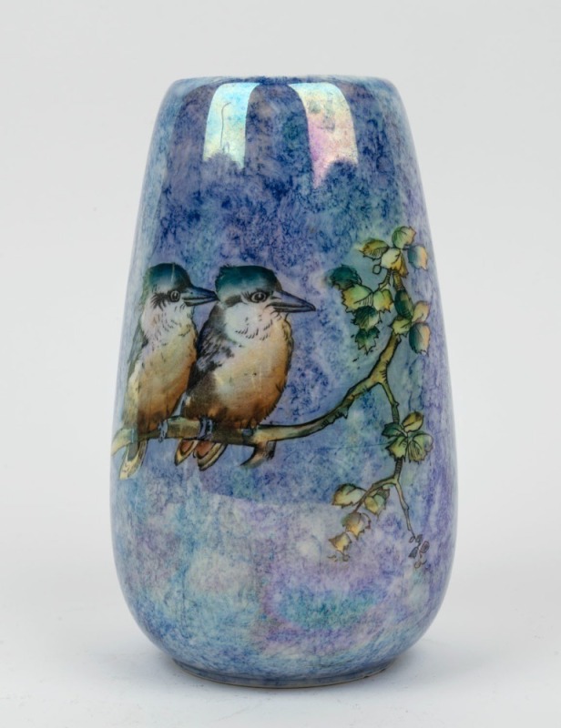 GRIMWADES "KOOKABURRA" lustre glazed vase, factory mark to base, 19.5cm high