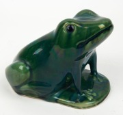 BENDIGO POTTERY "WAVERLEY WARE" green glazed frog, circa 1935, 14.5 cm high x 15cm wide x 18.5cm deep - 2