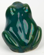 BENDIGO POTTERY "WAVERLEY WARE" green glazed frog, circa 1935, 14.5 cm high x 15cm wide x 18.5cm deep - 3