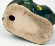 BENDIGO POTTERY "WAVERLEY WARE" green glazed frog, circa 1935, 14.5 cm high x 15cm wide x 18.5cm deep - 4