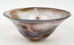 DON WREFORD Australian art glass bowl, Daylesford, Victoria, late 20th century, signed "Don Wreford, 1982" 10.5cm high, 26cm diameter