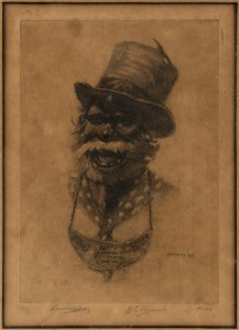 BENJAMIN EDWIN MINNS (1864-1937), King Billy, etching, No.46, signed in pencil in the lower margin "B.E. Minns", also signed by the plate maker "LIONEL LINDSAY", 26 x 18cm, 47 x 38cm overall