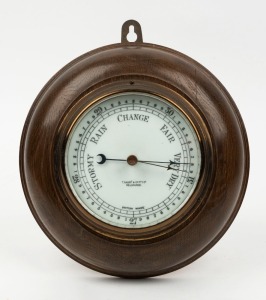 T. GAUNT & CO. Melbourne, antique aneroid wall barometer, British manufacturer, 19th century, 23cm diameter overall