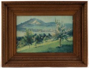 EMANUEL PHILLIPS FOX (attributed), (1865-1915), Tasmanian Crabapple Tree, Mount Wellington, (1914), oil on panel, 24 x 37cm, 40 x 53cm overall. - 2