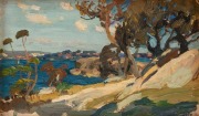 EMANUEL PHILLIPS FOX (attributed), (1865-1915), Cremone Point, Sydney, oil on panel, 12 x 20cm, 25 x 31cm overall. Provenance: Private Collection Melbourne. This work may possibly be a work referenced in Ruth Zubans Catalogue Raisonne "E. Phillips Fox. Hi