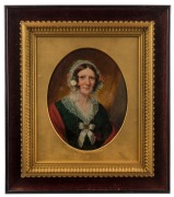 ARTIST UNKNOWN (19th century), oval portrait of a lady, oil on panel, ​​​​​​​23.5 x 18.5cm, 33 x 38cm overall - 2