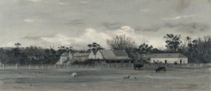 WILLIAM CHARLES PIGUENIT (attributed) (1836-1914), Cullenswood, Tasmania, 1895, oil on canvas, 22 x 45cm overall, Provenance: Private Collection Melbourne.