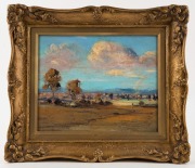 THEODORE PENLEIGH BOYD, (attributed), (1890-1923), untitled landscape, oil on card, 21 x 26cm, 33 x 38cm overall. Provenance: Private Collection Melbourne - 2