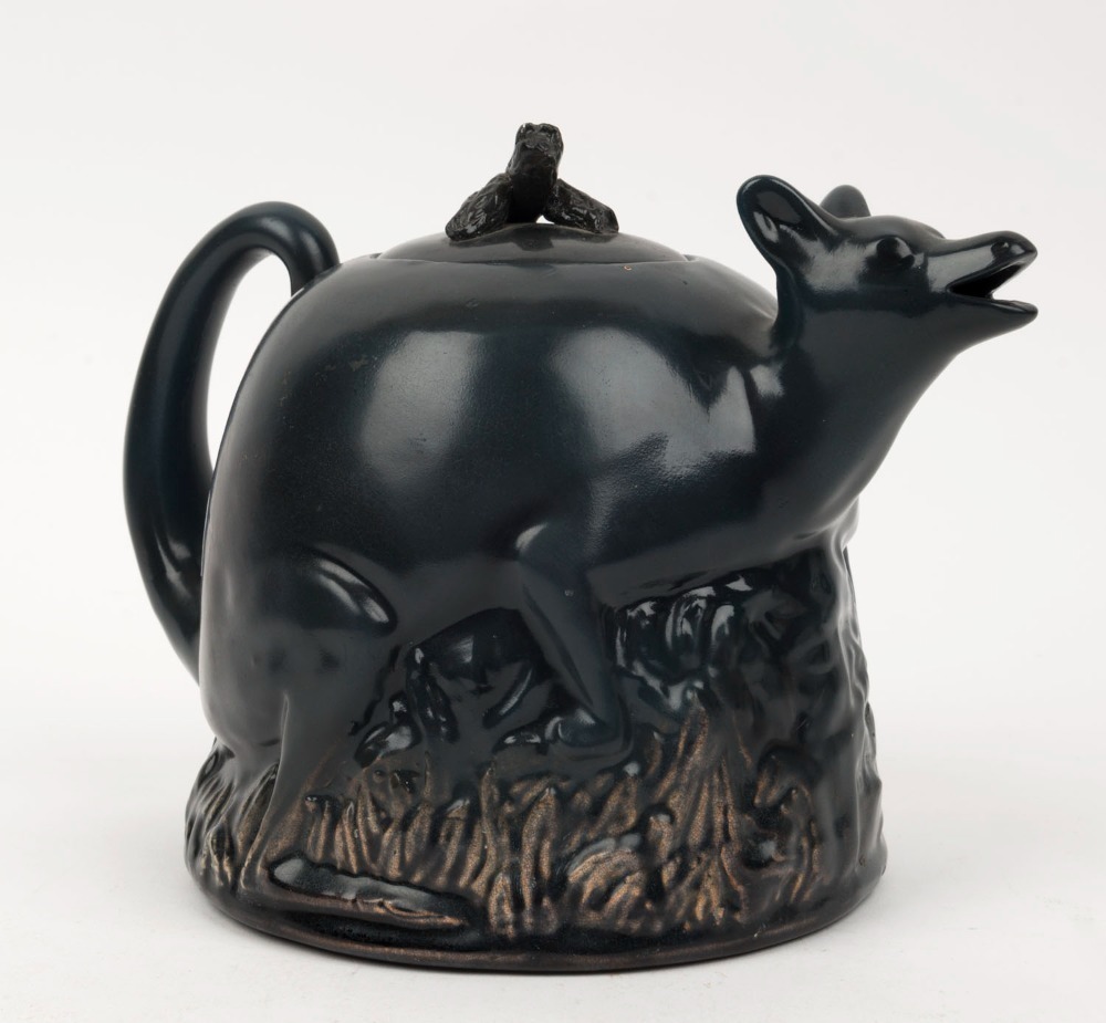 BRISTOL POTTERY KANGAROO teapot, Queensland origin, impressed oval