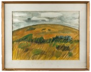 FRANCIS BURKE (1908-1994), untitled landscape, mixed media on paper, signed lower right "F. Burke, 1969", ​​​​​​​29 x 39cm, 40 x 50cm overall - 2