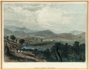 JOHN SKINNER PROUT (1805-1876), I.) Avoca River, Victoria, II.) Jamieson's Valley, III.) The Upper Goulburn, Victoria, IV.) On The Plenty, Near Melbourne, V.) The Dandenong Ranges, Victoria coloured engravings, 15 x 19cm each, 32 x 36cm each overall - 2