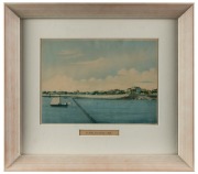 Two Melbourne prints, "ALBERT PARK LAGOON", and "ST. KILDA FROM KENNY'S BATH", ​​​​​​​24 x 48cm and 31 x 35cm each overall - 2