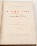 "THE PICTURESQUE ATLAS OF AUSTRALASIA" Three volumes in full Morocco with embossed gilt lettering to the spines - 3