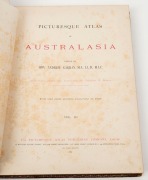 "THE PICTURESQUE ATLAS OF AUSTRALASIA" Three volumes in full Morocco with embossed gilt lettering to the spines - 4