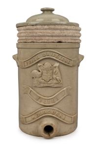 CORNWELL'S POTTERY Brunswick Colonial water filter, late 19th century, oval stamp to side, 50cm high overall