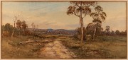 JOHN TALBOT, two Australian country scenes, watercolours, both signed "J. Talbot", ​​​​​​​each 20 x 43cm, 41 x 62cm overall - 2