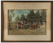 ARTHUR ESAM (1850-1934), The Early Days, watercolour, signed lower left "A. Esam, '92", 22 x 34cm, 36 x 45cm overall - 2