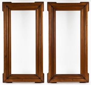 A pair of antique Australian kauri pine picture frames, 19th century, ​​​​​​​102 x 53cm each overall