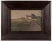 EMANUEL PHILLIPS FOX (attributed), (1865-1915), Eaglemont, oil on panel, titled lower left, 23.5 x 15.7cm, 37 x 46cm overall. Provenance: Private Collection Melbourne. This painting may possibly be a work referenced in Ruth Zubans Catalogue Raisonne "E. P - 2