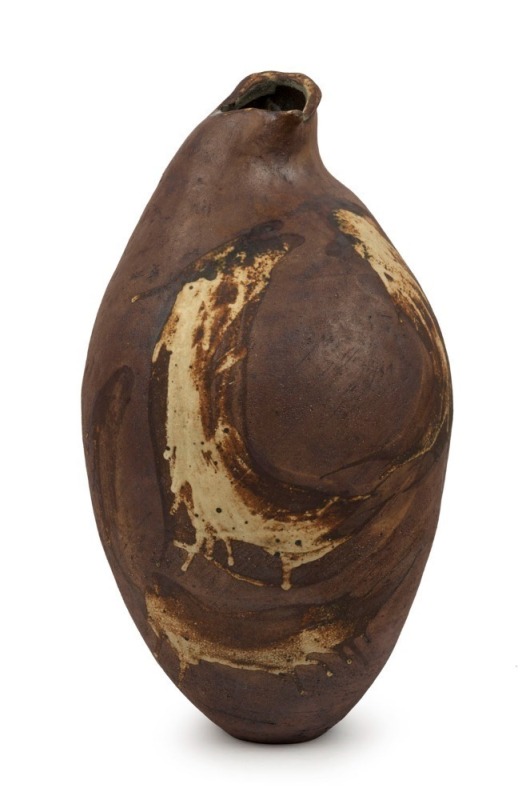 JOAN CAMPBELL Australian studio pottery vase, monogram mark near base. ​​​​​​​Note: a similar example is held in the N.G.V. collection. 52cm high