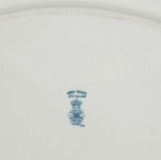 DOULTON BURSLEM "MANLY BEACH" pattern English blue and white porcelain meat platter, 19th century, factory mark to base, 46.5cm wide - 2