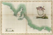 THE FIRST DETAILED MAPPING OF THE ADELAIDE REGION Carte Générale de la Terre Napoléon, [BAUDIN Expedition map] Louis de FREYCINET, [Paris: gravé par Tardieu, 1808.], attractively hand coloured, 54 x 78cm (sight); framed 80 x 104cm. - 2