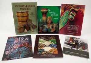 AUSTRALIAN POTTERY REFERENCE BOOKS. All written by GREGORY HILL. Comprising "Bendigo Pottery Majolica 1879 - 1911", "Victoria's Earliest Potteries, Our Convict Era Potters", "The Potteries Of Brunswick", "Gumnuts And Glazes", "Colour And Fantasy: Australi